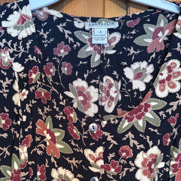 Ann Taylor Dresses & Skirts - Ann Taylor Black Floral Dress